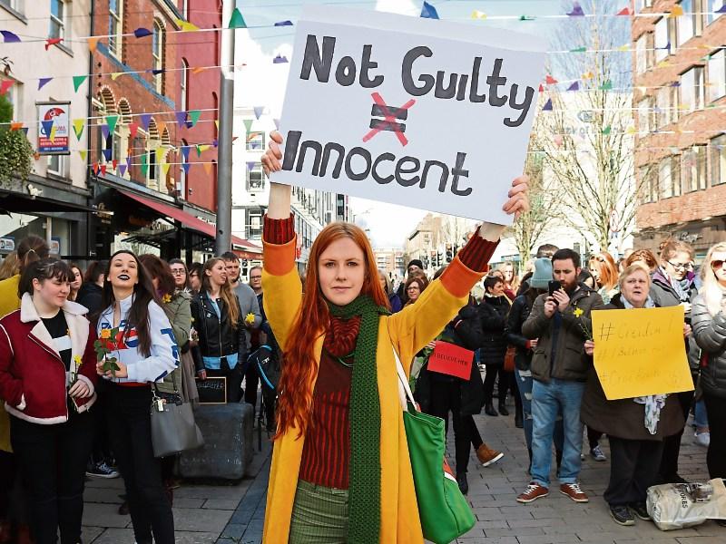 Emer Smith at the solidarity march in Limerick Picture: Adrian Butler