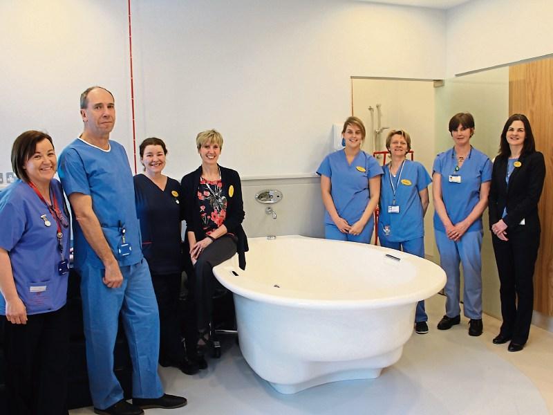Limerick Maternity to leave on the immersion for mums in labour ward
