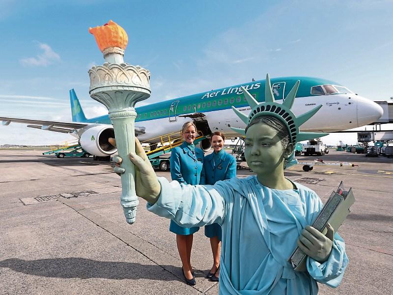 Aer Lingus launching its year round service to New York from Shannon in 2014. It will again operate year round in 2019 Picture Press 22