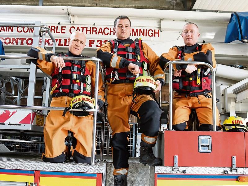 The heroic actions of Limerick firemen Des Fitzgerald, Peter Murphy and Colin Gleeson have been praised Picture: Adrian Butler