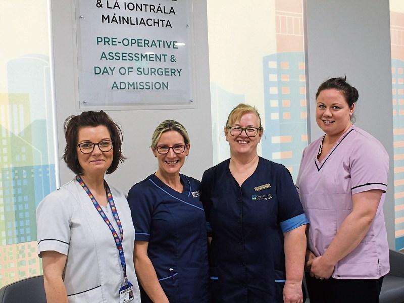 Jacqui Martin, Allyson O’Mara, Margaret Cassidy and Carol Sheehy at the ewly-refurbished UHL unit