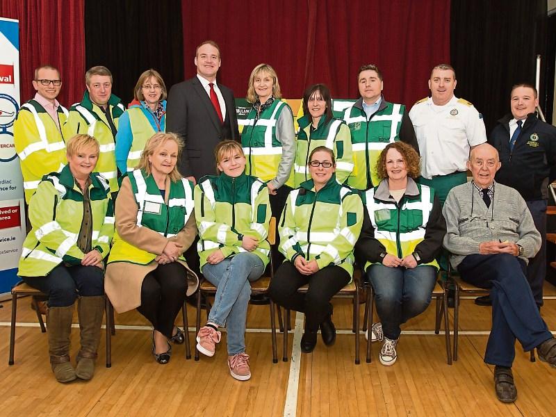 The Pallaskenry group: volunteers and representatives gathered in the community centre for the awarding of certificates