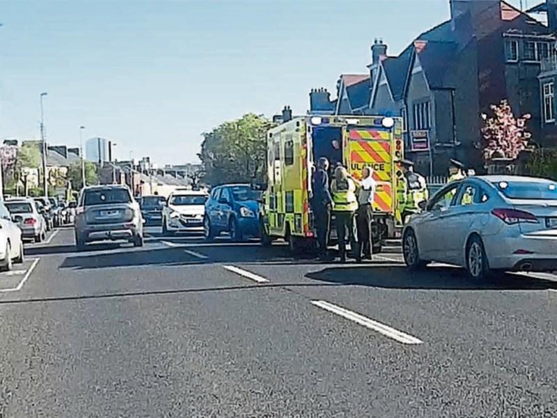 The man was taken to University Hospital Limerick after the road accident