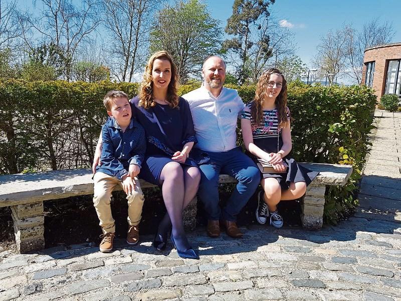 Vicky Phelan with her husband and right-hand man Jim, son Darragh and daughter Amelia. Speaking about Jim’s support, she said: ‘I would be lost without him’
