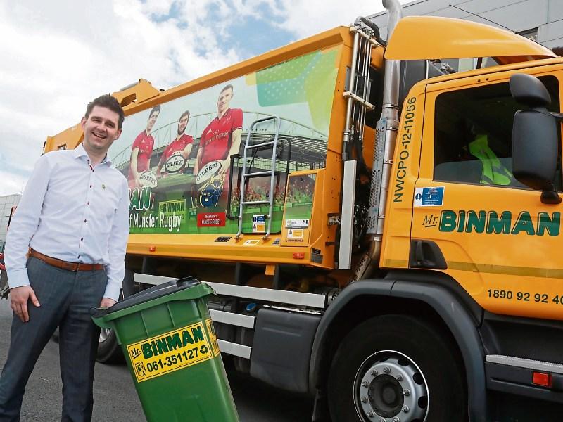 Joe Cleary, sales and marketing manager with Mr Binman, at the firm’s base in the Dock Road