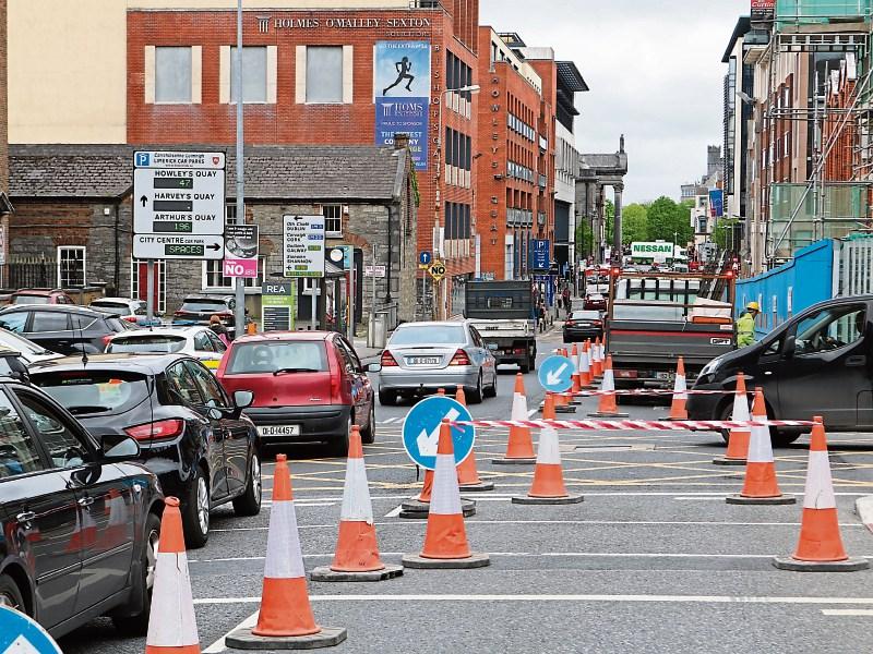 The roadworks on Henry Street, pictured this Monday afternoon Pictures: Adrian Butler