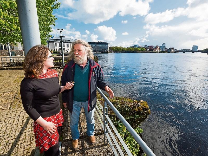 Historian Sharon Slater and Matthew Ben, Curragower boatclub, at the launch of the archive. Below, Jacqui Hayes, Limerick Archives Pictures: Oisin McHugh/True Media