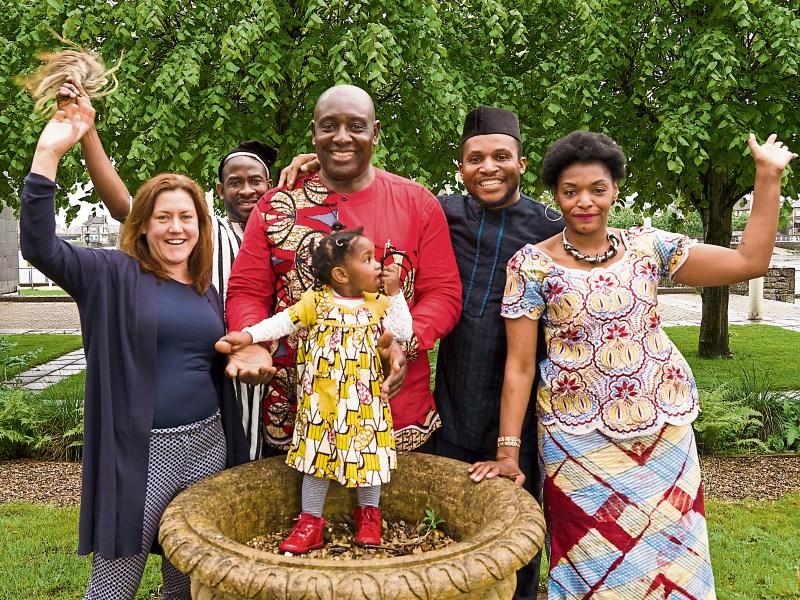 Leonie Kerins, Doras Luimni, John Njutekpor, Jules Olivier Djiopang, Abigail Nono, David Idioh and Sylvanie Nono, pictured at the launch of Africa Day Limerick 2018 Picture: Don Moloney