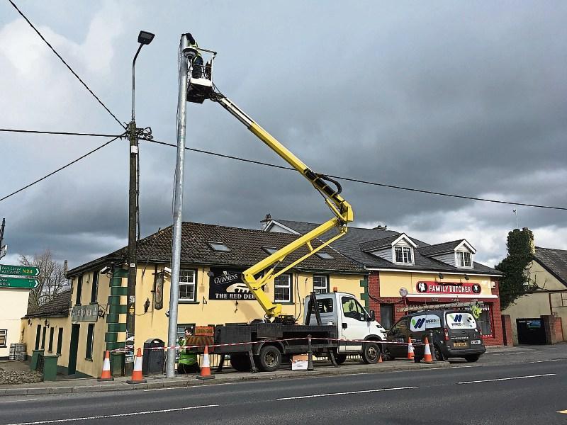 CCTV camera being installed in Pallasgreen but like the other 13 communities it isn’t turned on