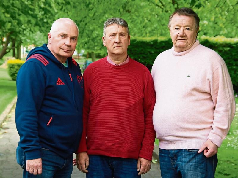 Former students of Creagh Lane John Boland, Christy Rainbow and Thomas Hogan Picture: Adrian Butler