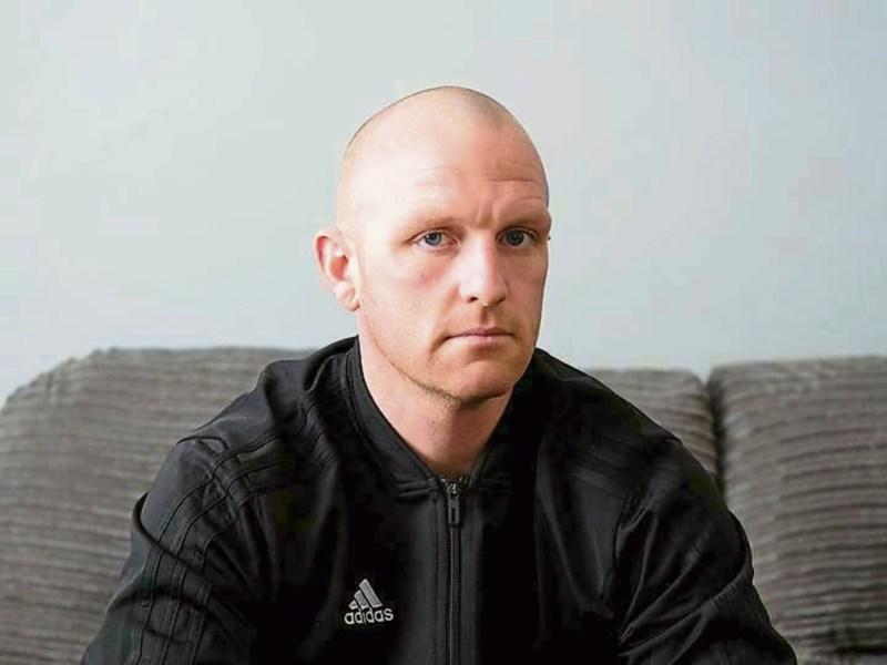 This portrait of Derek Byrnes is one of many of Jamin Keogh’s works being exhibited in Dublin