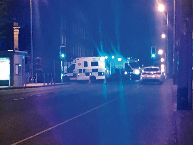Injuries reported following two car collision in Limerick city centre