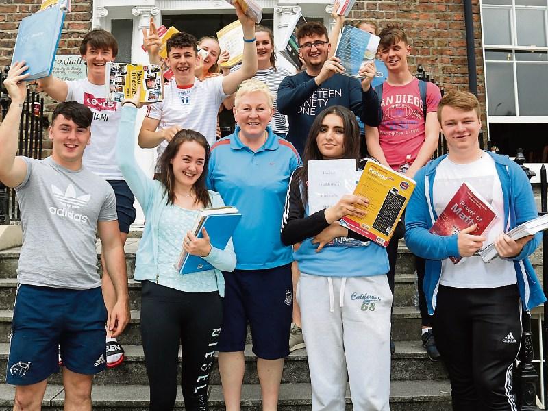 Students get ready for the Junior Cert and Leaving Cert this Wednesdayat Julie Kilmartin’s, (middle) Educational Services Picture: Michael Cowhey