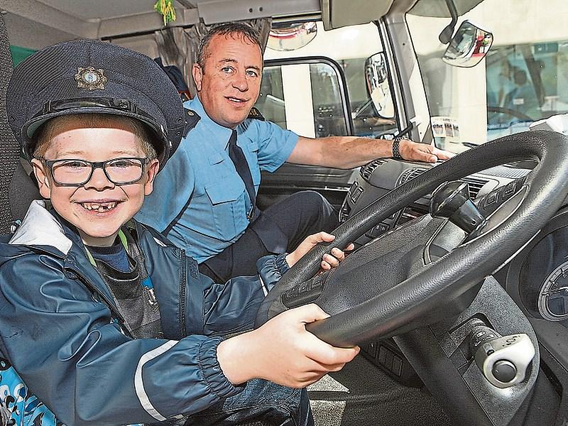 Cian Reilly and Garda Brian O'Dwyer from the Garda Traffic Corps at last year's event Picture: Dave Gaynor