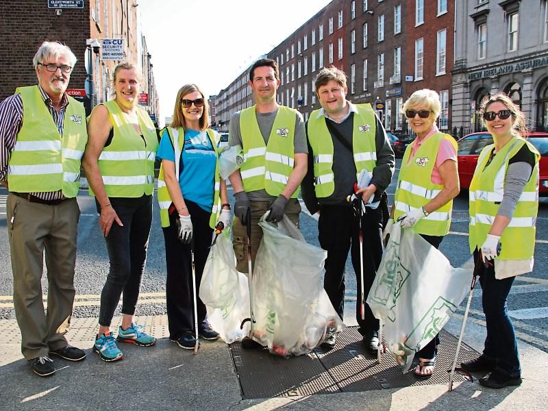 At the start of the patrol, Jerry O’Connell, Helen O’Donnell, Maura O’Neill, Barry McGrath, Leader reporter Nick Rabbitts, Ann O’Malley and Sharon Slater Pictures: Adrian Butler
