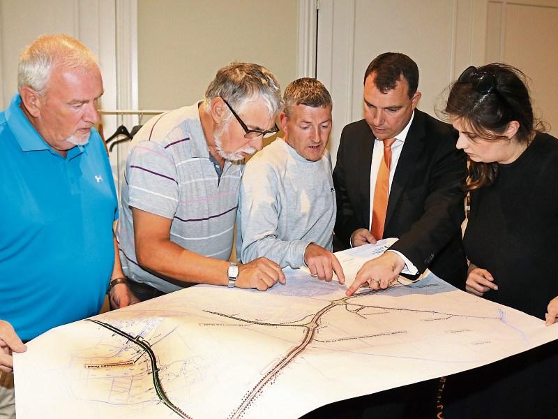 Tony Lynch and Paddy Flannery, Moyross community enterprise centre, Donal Whelan, Old Cratloe Road, Cllr James Collins and Cllr Vivienne Crowley look over the plans Picture: Adrian Butler