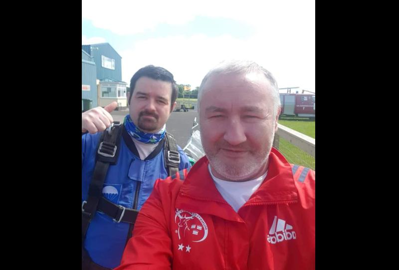 Two Limerick men help the homeless with charity skydive