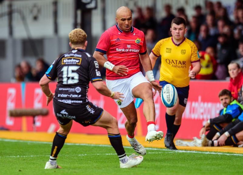 Simon Zebo to miss Munster Rugby's URC clash with Connacht