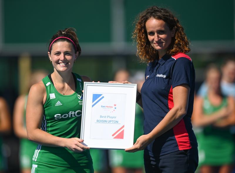 Róisín Upton scoops Player of Tournament as Ireland reach EuroHockey Championships