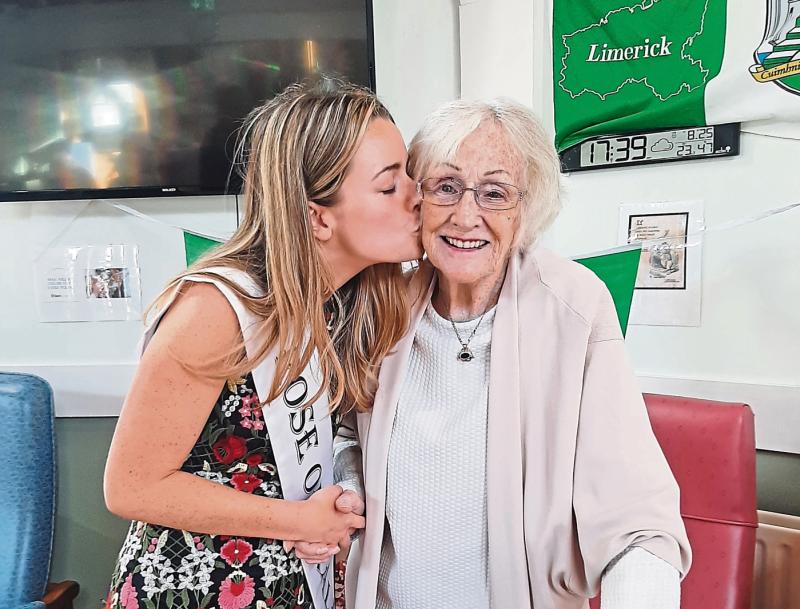 Rose of Tralee makes special visit to her granny in Limerick care home 