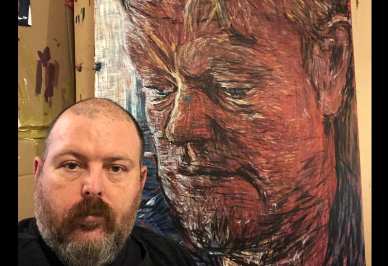 Limerick artist makes final of portrait competition with Jared Harris artwork