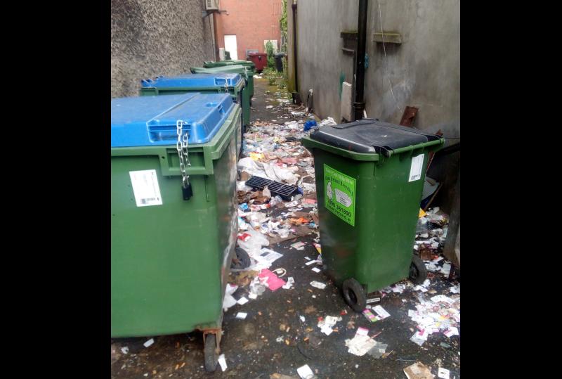Nasty litter in Limerick laneway draws fines and legal notices