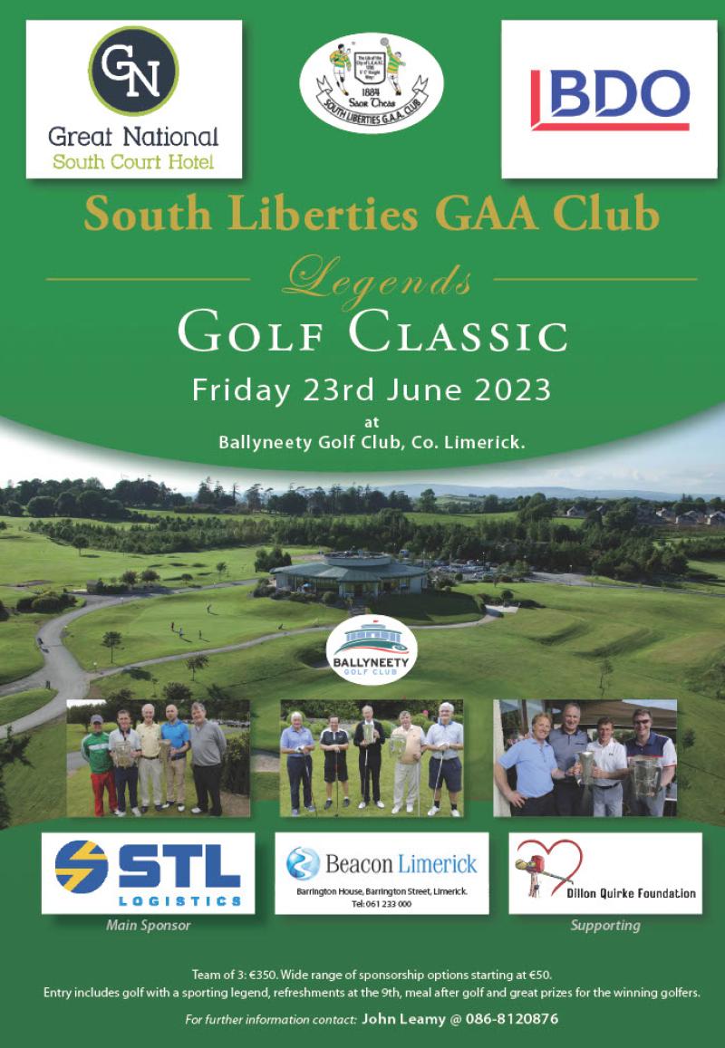 Stars align in Limerick for the South Liberties 2023 Legends Golf Classic