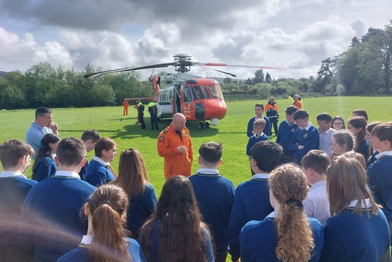 In Pictures Coast Guard lands at Limerick school for safety talk