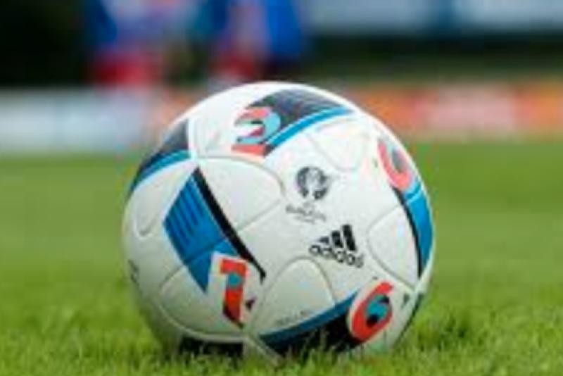 Soccer ball on pitch