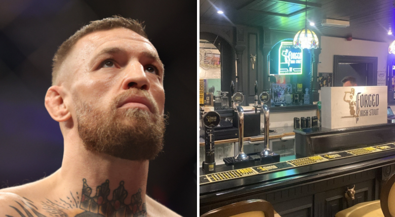 The Notorious Conor McGregor enjoys a pint in Limerick pub
