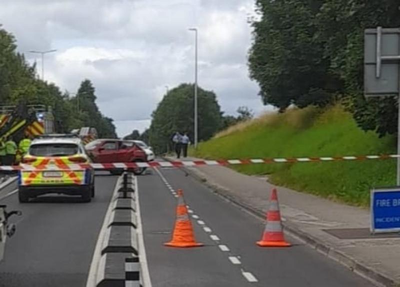 Busy road closed due to multiple-vehicle collision in Limerick