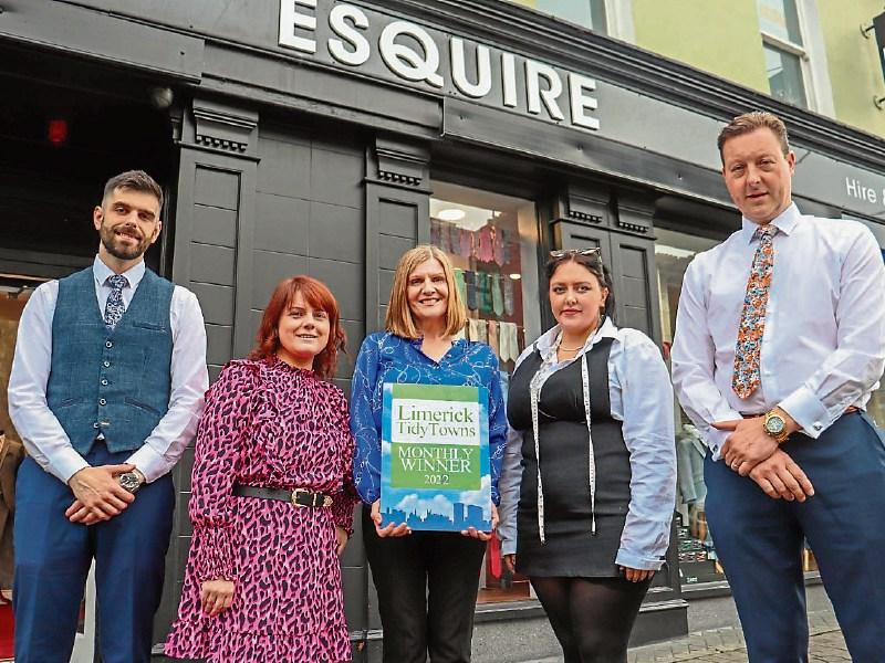 Menswear store latest winner of Limerick City Tidy Towns monthly prize