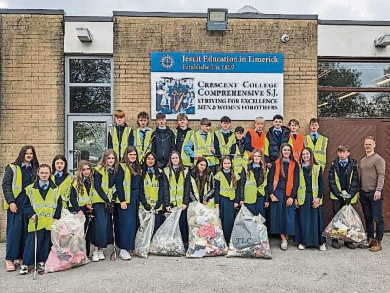 Green Limerick: Crescent students take part in a spring cleaning