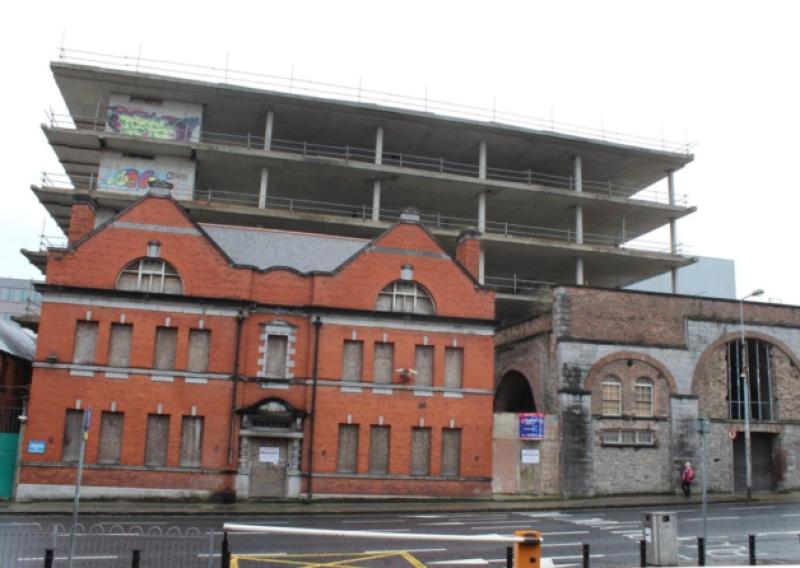 Waiting for the return of construction workers: the Hanging Gardens in its current state at Henry Street. Picture: Adrian Butler