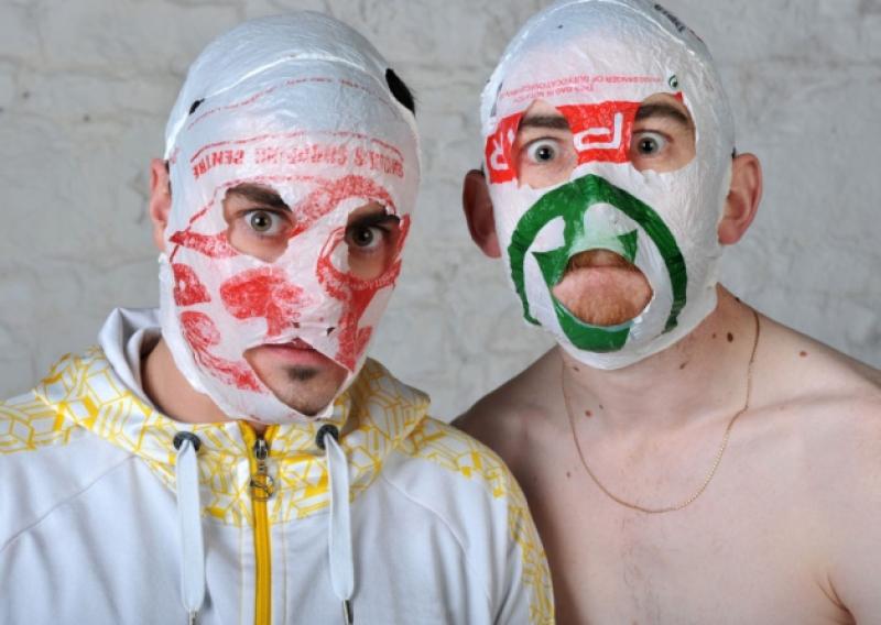 The Rubberbandits: Blind Boy Boat Club and Mr Chrome, are heading to Venice to represent Ireland at the Biennale. Picture: Steve Ullathorne