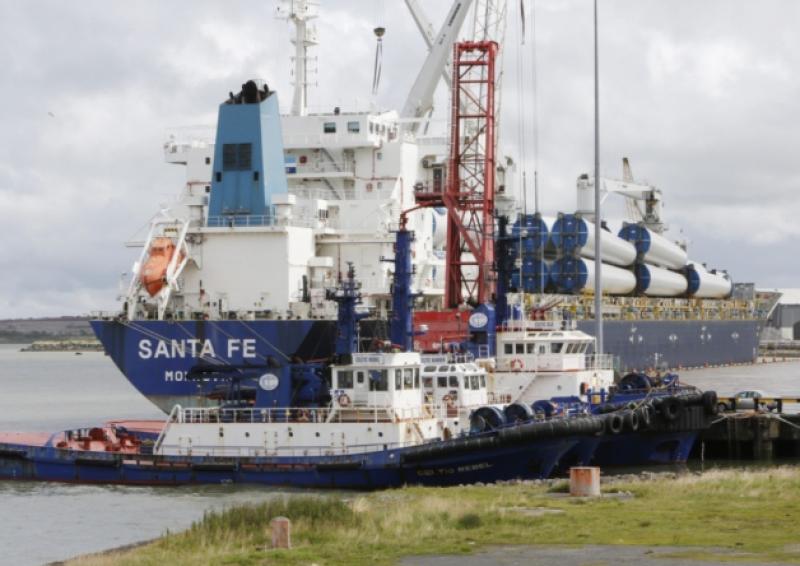 Cargo ship the Santa Fe docked in Foynes last year. The port is to get a major upgrade worth �10m, contractors for which are due to be announced soon