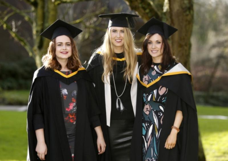 Sophie Smith from Newbridge with Charlotte OSullivan, Croom and Susan Carey from Ballina, who graduated with a Masters in International Management and Global Business. Picture: Don Moloney / Press 22