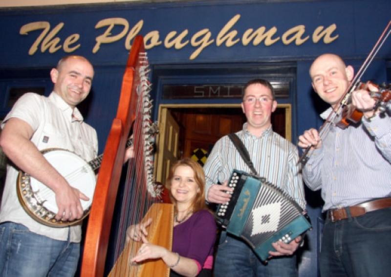 Adrian McAuliffe, Suzanne Quille, DJ Curtin and Denis Curtin at the launch of the Fleadh by the Feale 2013 at the Ploughman Bar, Abbeyfeale [Picture: Dave Gaynor]