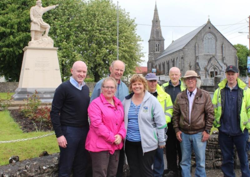 Mark Nagle, Eleanor Lyons, Eileen Irwin, Maurice Lyons, Jerry Garvey, Sean Keane, Jimmy Clancy and Tom ODea ensuring Bruff was looking its best this week. Picture: Michael Cowhey