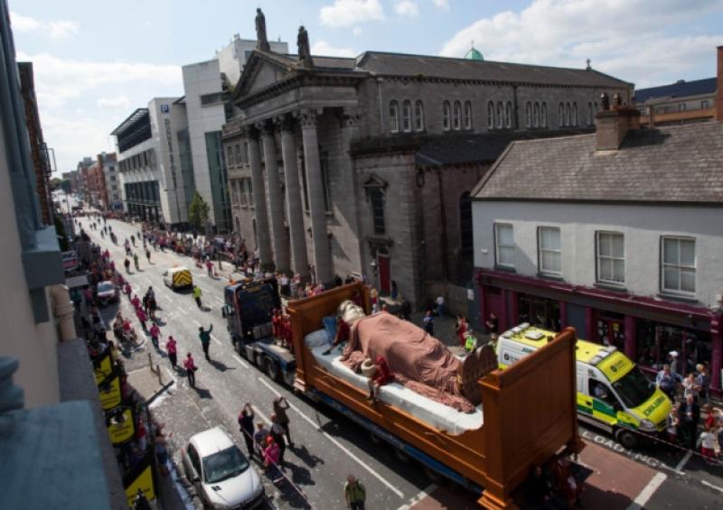 Giant operation: park and ride services worked well for the Giant's visit to Limerick and are being considered by the council on a permanent basis, as is free parking in the city. Picture: Alan Place/FusionShooters.