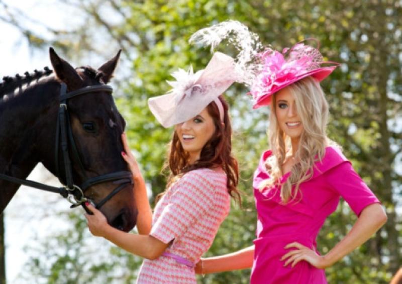 Launching the Fashion Quarter event at Limerick Racecourse were Aoife McNamara and Ashlee Costello who are pictured with  Cartown Wannabe [Picture: Alan Place]