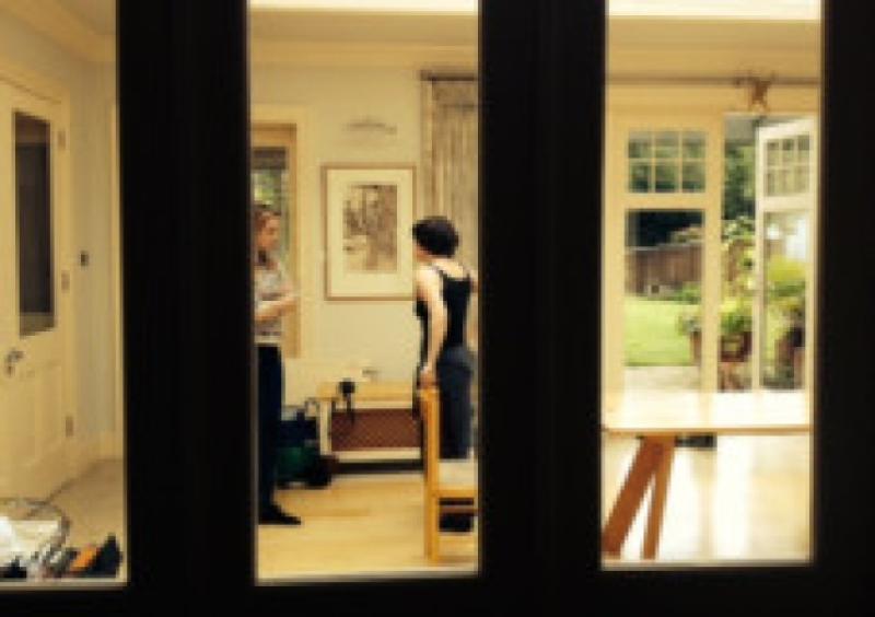 Director Maeve Stone and performer Katherine O'Malley go through their paces in rehearsal for the unique production, Wake