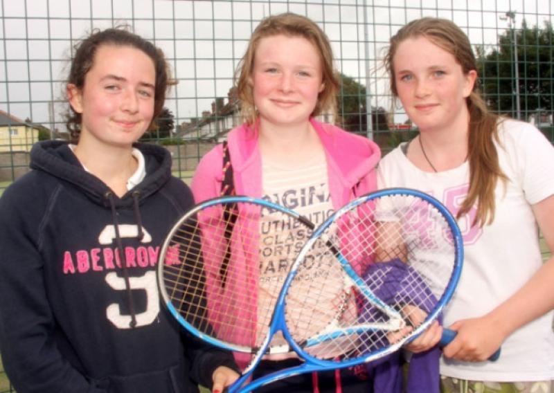 At last year's Parks Tennis finals: Aoibhe Murtagh, Dooradoyle, Isabel Downes, Ballinacurra Gardens and May Kelly, Lisnalty. Picture: Dave Gaynor