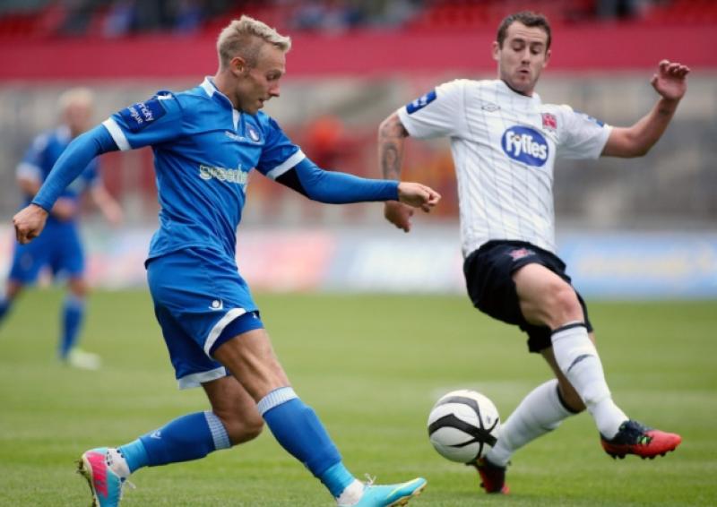 Danny Galbraith in action for Limerick FC against Dundalk