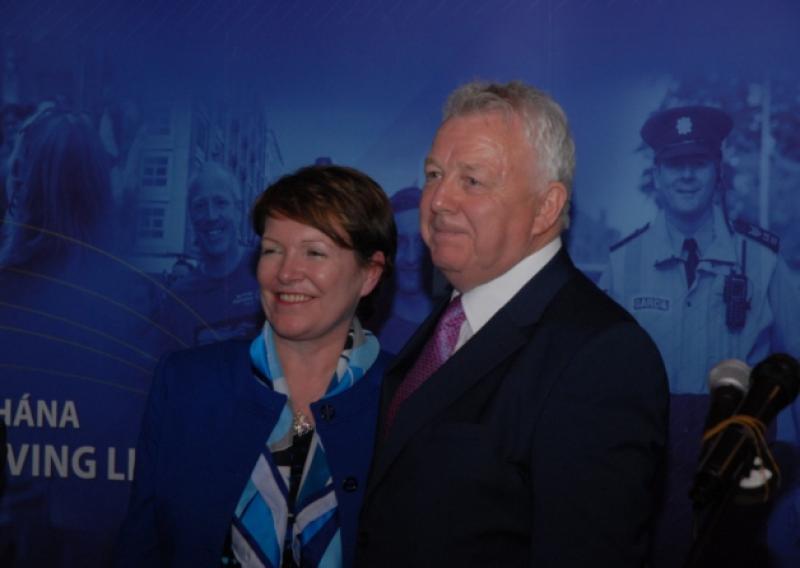 Retiring detective supt Jim Browne with Garda Commissioner Norin O'Sullivan at his party last week