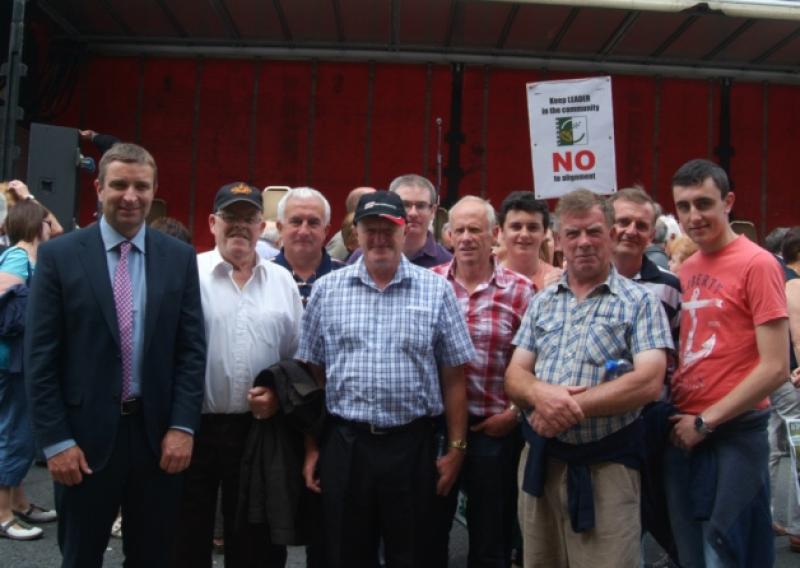 East and West unite in protest: Deputy Niall Collins,John Sullivan, John Cronin, Willie Joe Curtin, Nick Cotter, Johnny Lyons, Nicholas Cotter and Jack Cotter supporting West Limerick Resources