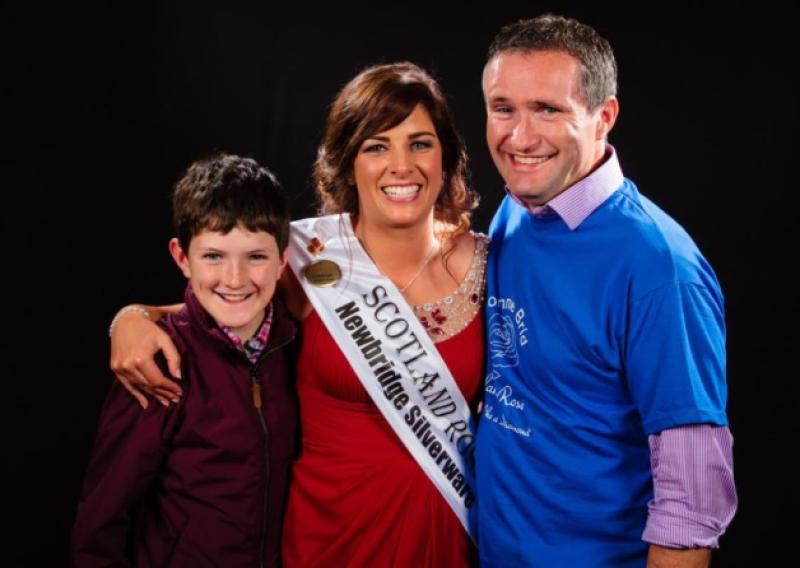 Scottish Rose Brid Madigan pictured with her nephew, James McCarthy and her brother-in-law, Thomas McCarthy. Brid is originally from Ballyneety in Limerick