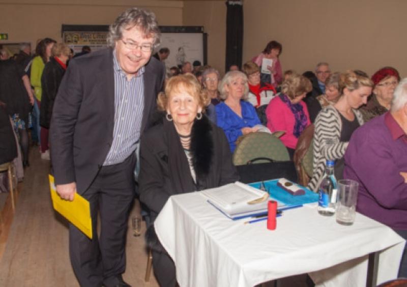Poet Gabriel Fitzmaurice who opened the festival with writer, actress and broadcaster Nora Relihan, adjudicator of the festival