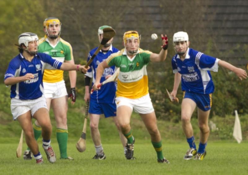 Cian Magner Flynn, West Limerick Colleges, wins the ball ahead of Darragh Crimmins, St. Flannans during their clash in the Dr Harty Cup in Sixmilebridge