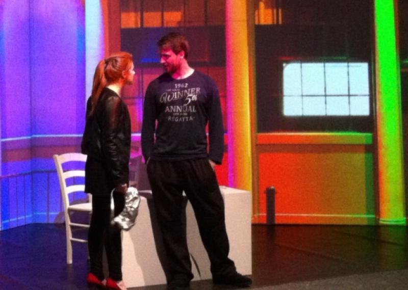 Pius McGrath and Johanna O Brien in Honest Arts's Waiting in Line, which will be performed in the Toronto Fringe Festival this week